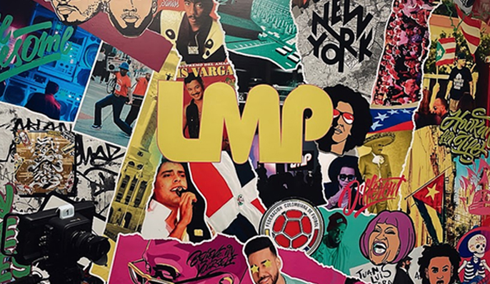 LMP studio wall collage