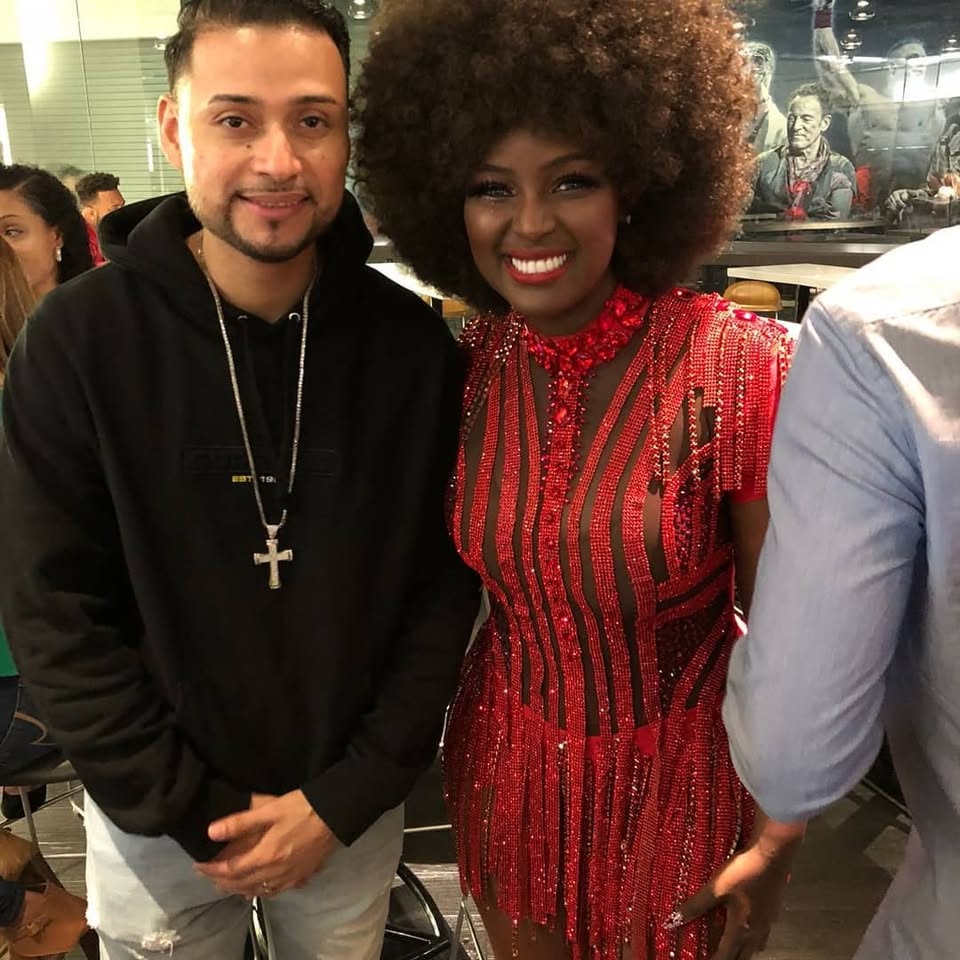 Amara La Negra with a member of the LMP team at Soulfrito 2018