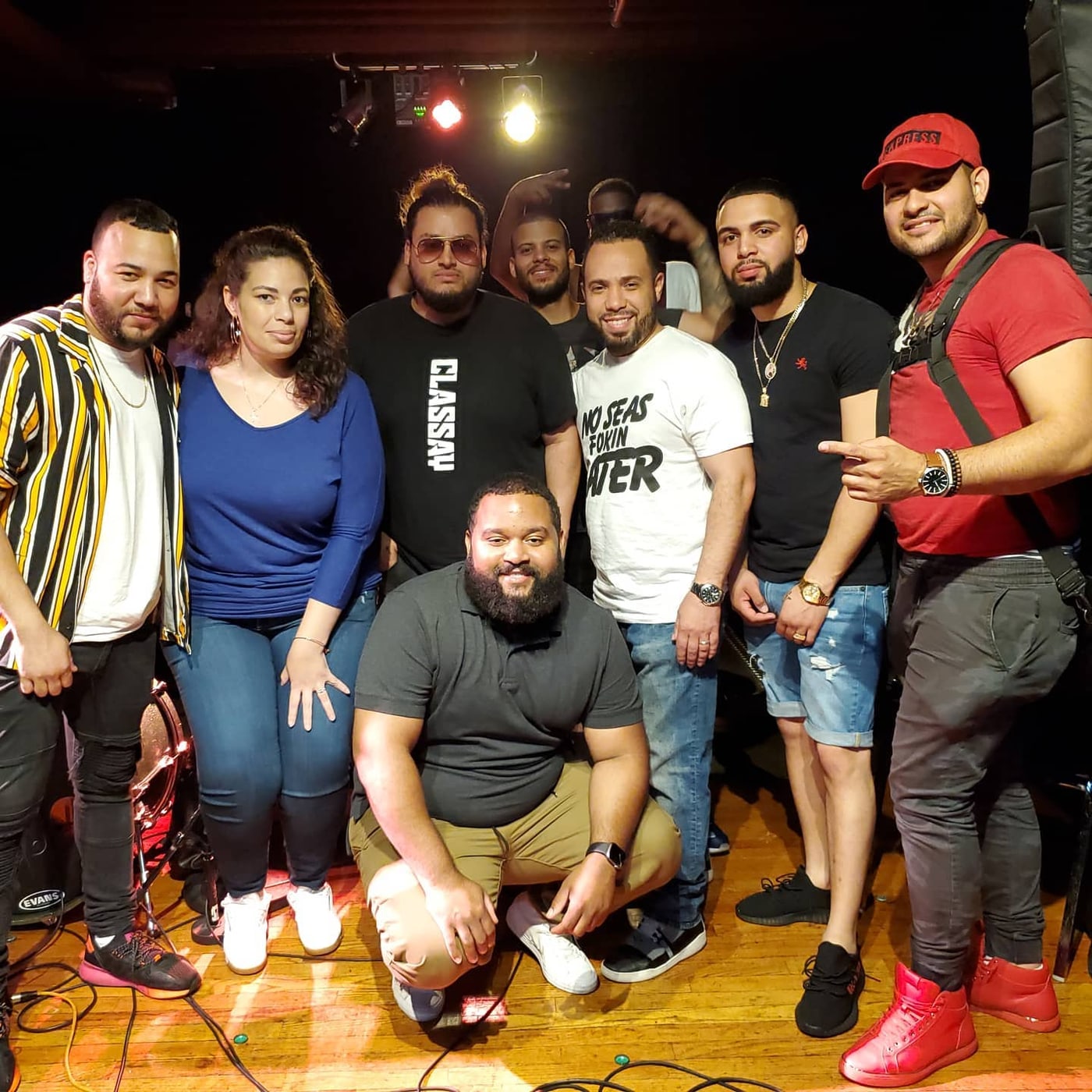 LMP's VP smurflmp with the Classay band and friends, one of them in a Classay shirt