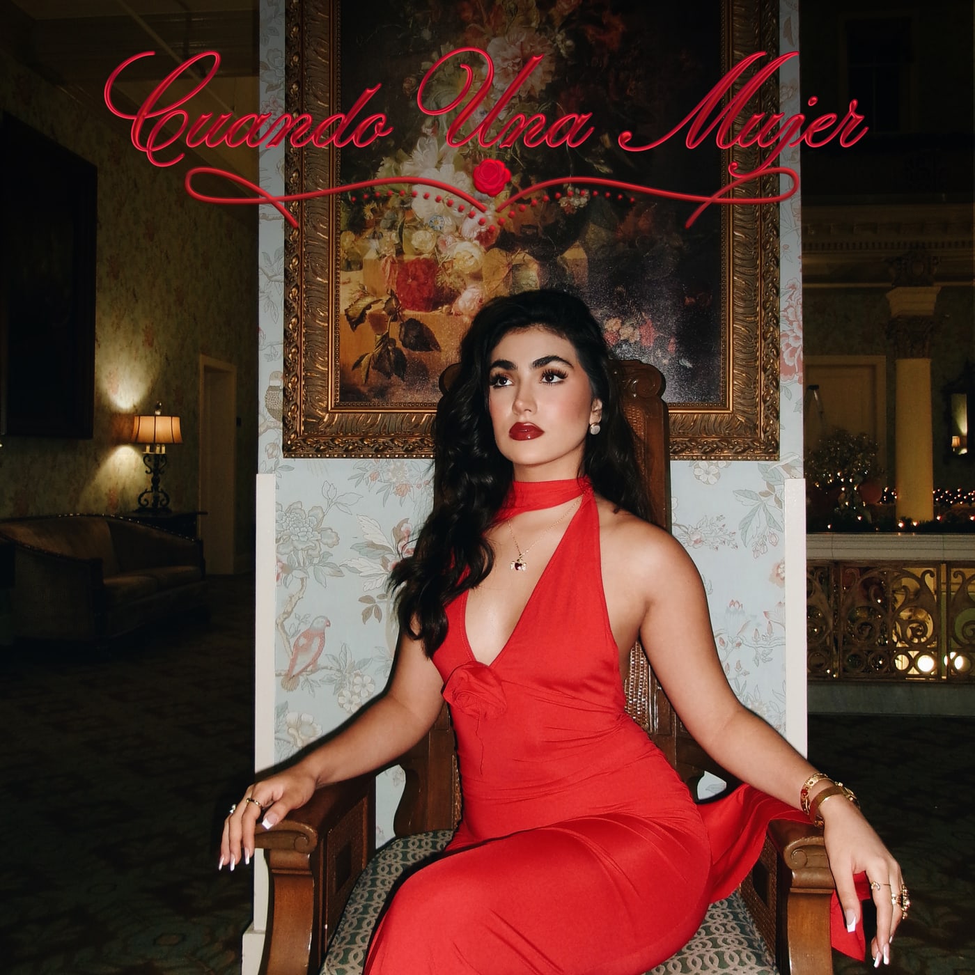 Mariangela on the cover art for “Cuando Una Mujer”
