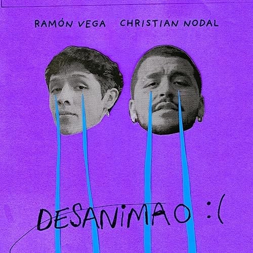 Cover art for “dEsANiMaO :(” — Ramon Vega and Christian Nodal on purple