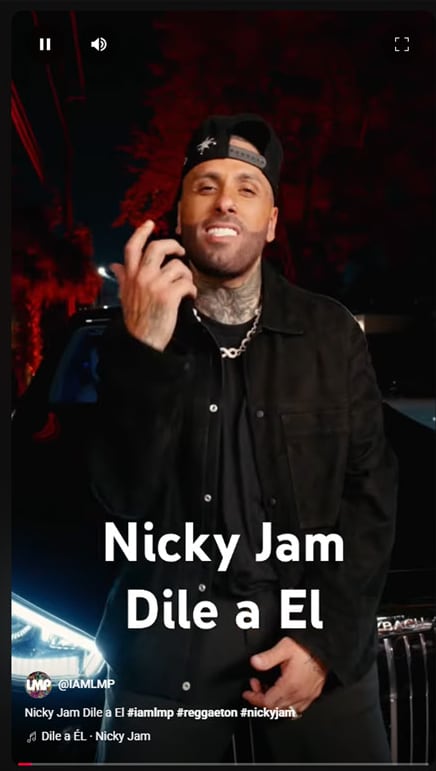 Nicky Jam in LMP's Dile a ÉL reel