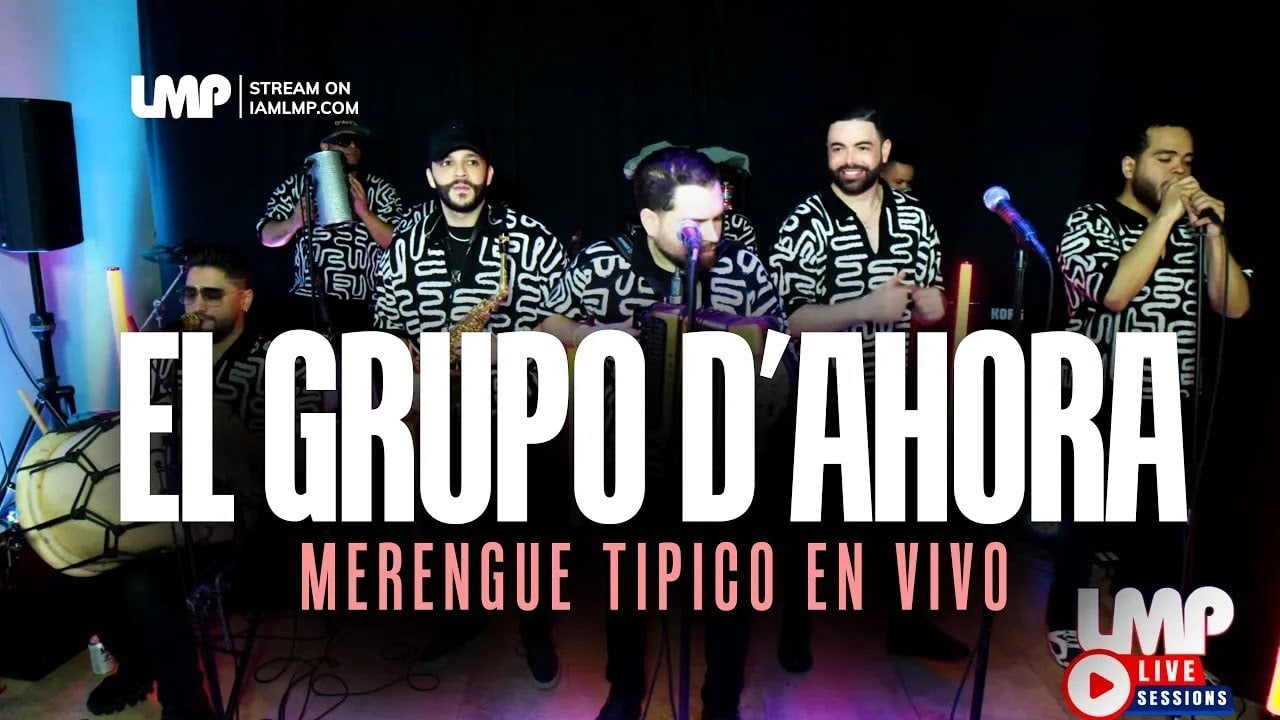 El Grupo D' Ahora on stage for the 2025 LMP Live Session, “Merengue Típico en vivo”