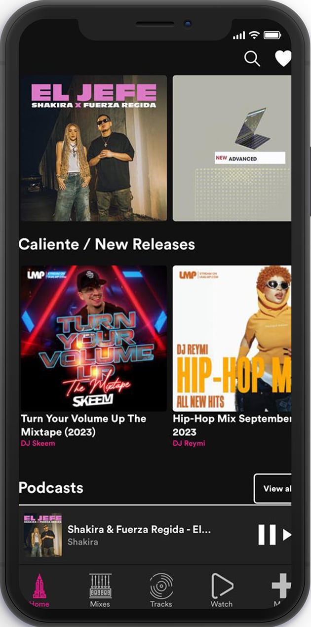 El Jefe playing in the LMP app