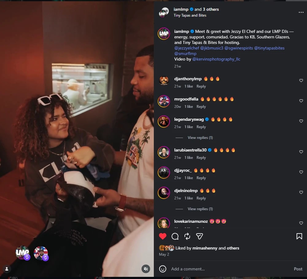 LMP's Instagram recap reel of the meet and greet, with LMP DJs replying in the comments