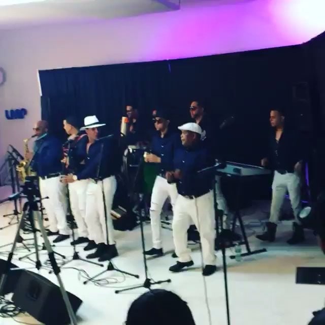 Nexo performing their debut LMP Live Session, the band in navy shirts and white trousers