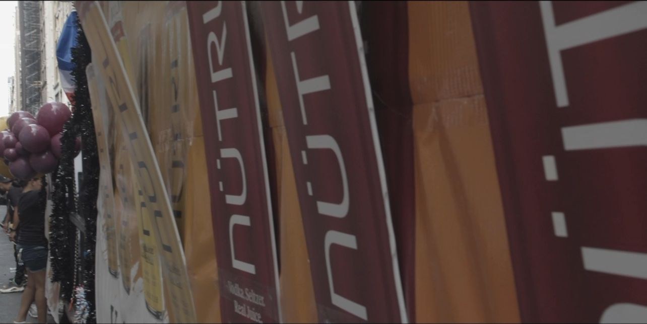 NÜTRL banners on the float at the parade