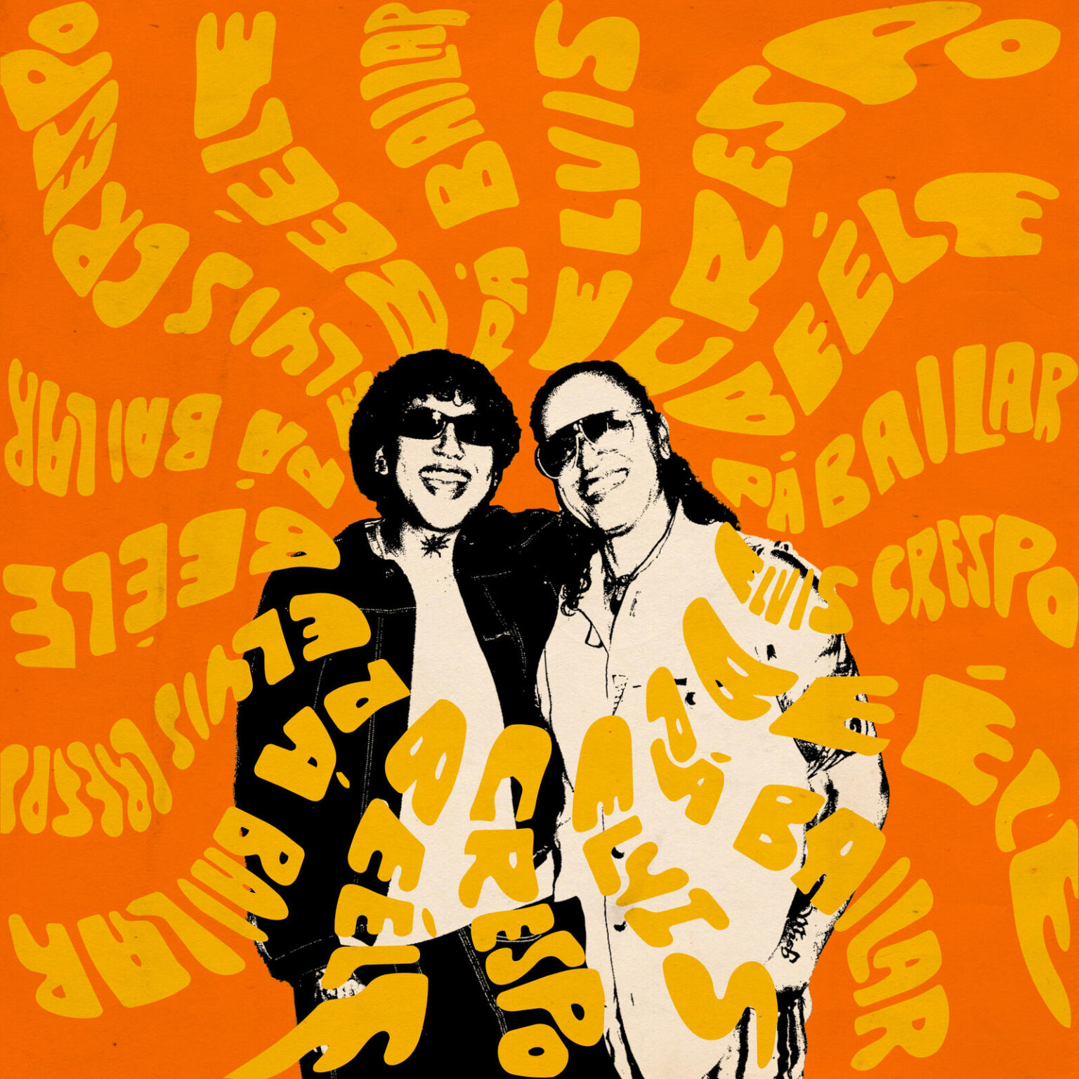 Elvis Crespo and Beéle on the cover art for “Pa bailar”