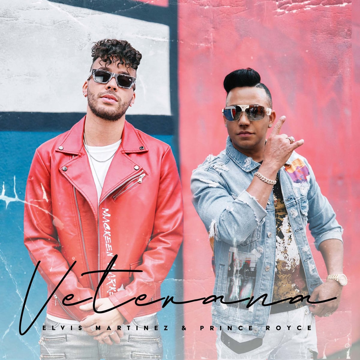 Cover art for “Veterana” by Elvis Martínez and Prince Royce